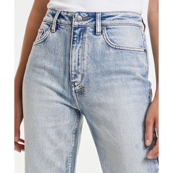 Free People x Ksubi Nine O Heavenz Sliced High Rise Cropped Jeans $260 Sz 26 - Picture 8 of 10